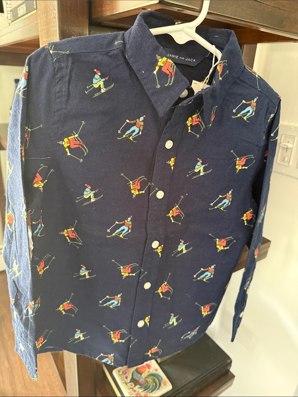 Janie and Jack skier button down NWT 4